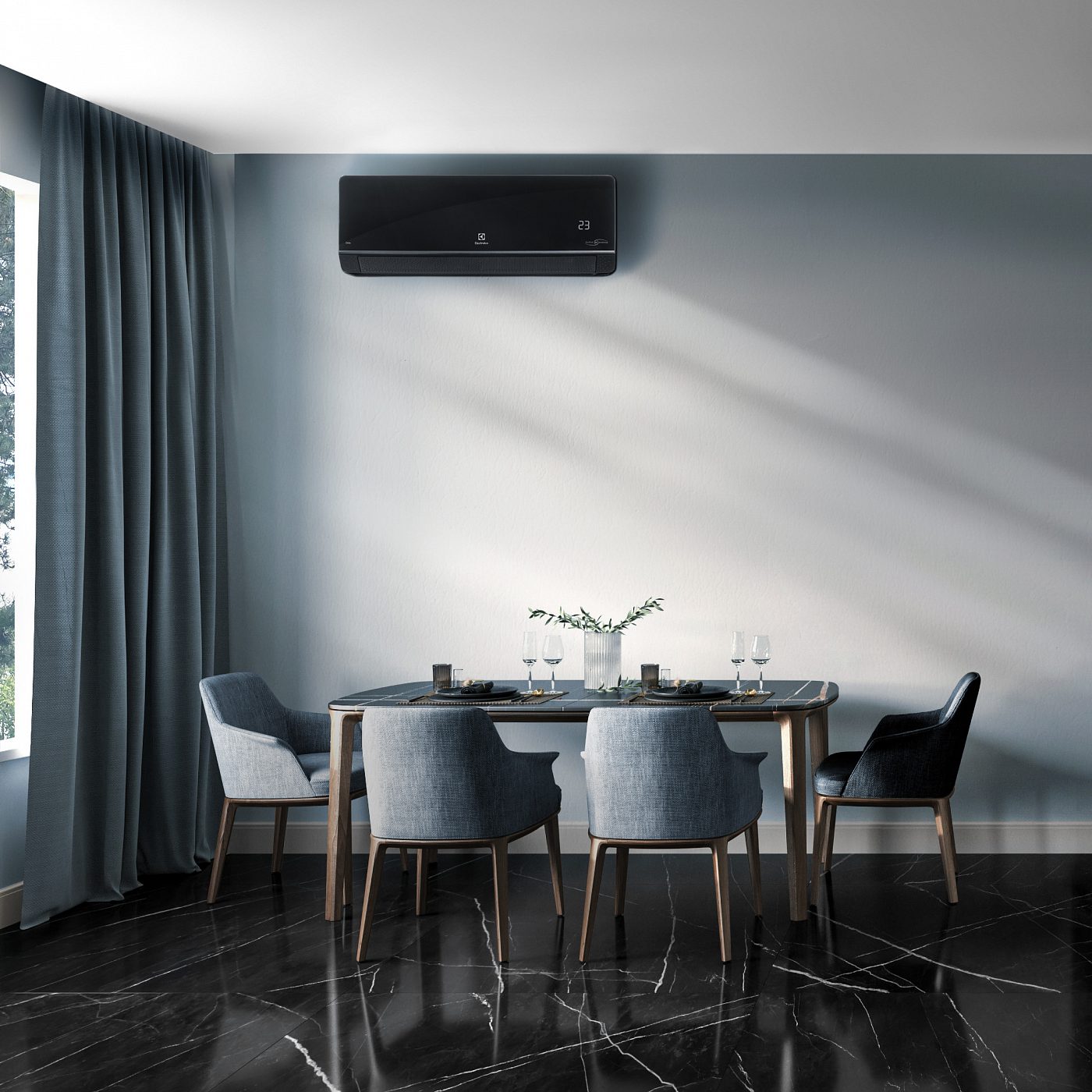 Настенный инверторный кондиционер Electrolux EACS/I-09HIX-BLACK/N8 серия Onix Black Super DC
